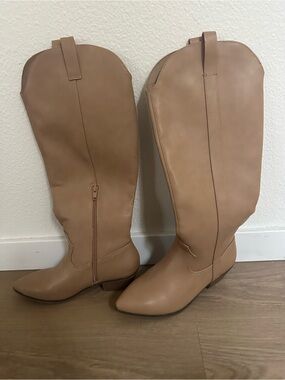 Target Women's Knee Tan Cowboy Boots